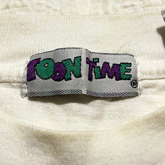 Betty Boop Embroidery T-Shirt Toon Time Large White 100% Cotton Vintage Cartoon - Picture 9 of 11